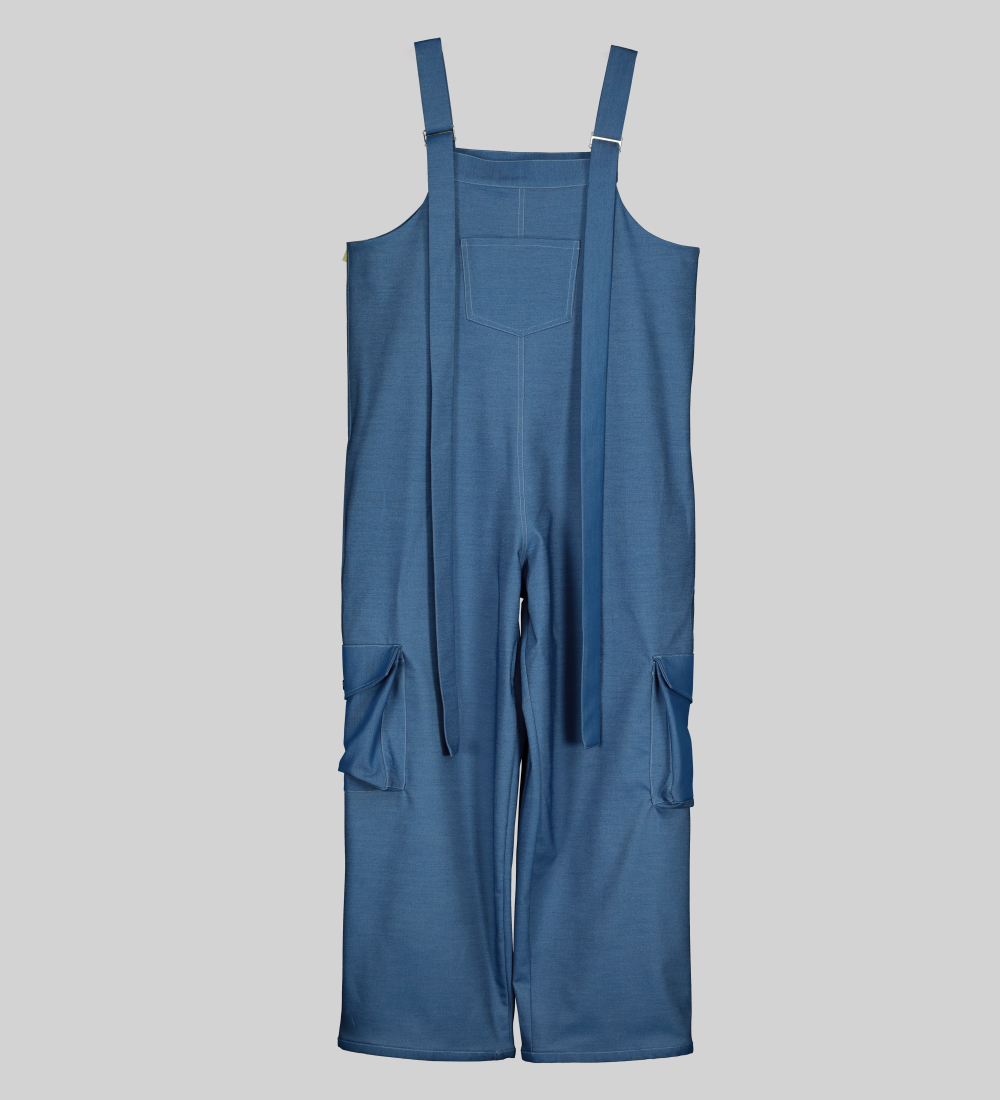 Men's Denim Dungaree with Cargo Pockets