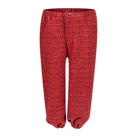 Casual Tweed Pleated Trouser