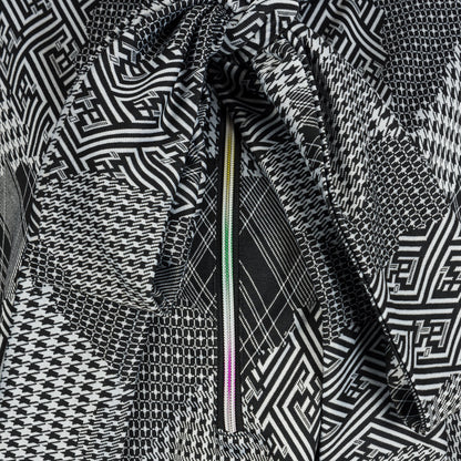 Geometric Print Jersey Knit Long Sleeve Midi Top with Matching Pants Set