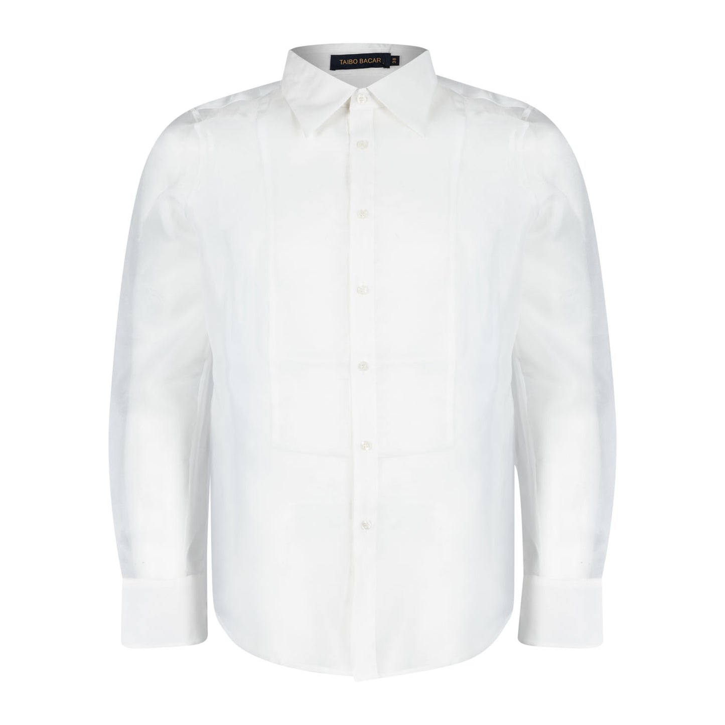White Organza Button Up Shirt