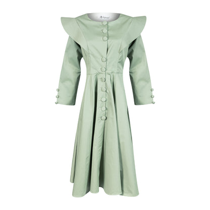 Cotton Coat Fit & Flare Dress