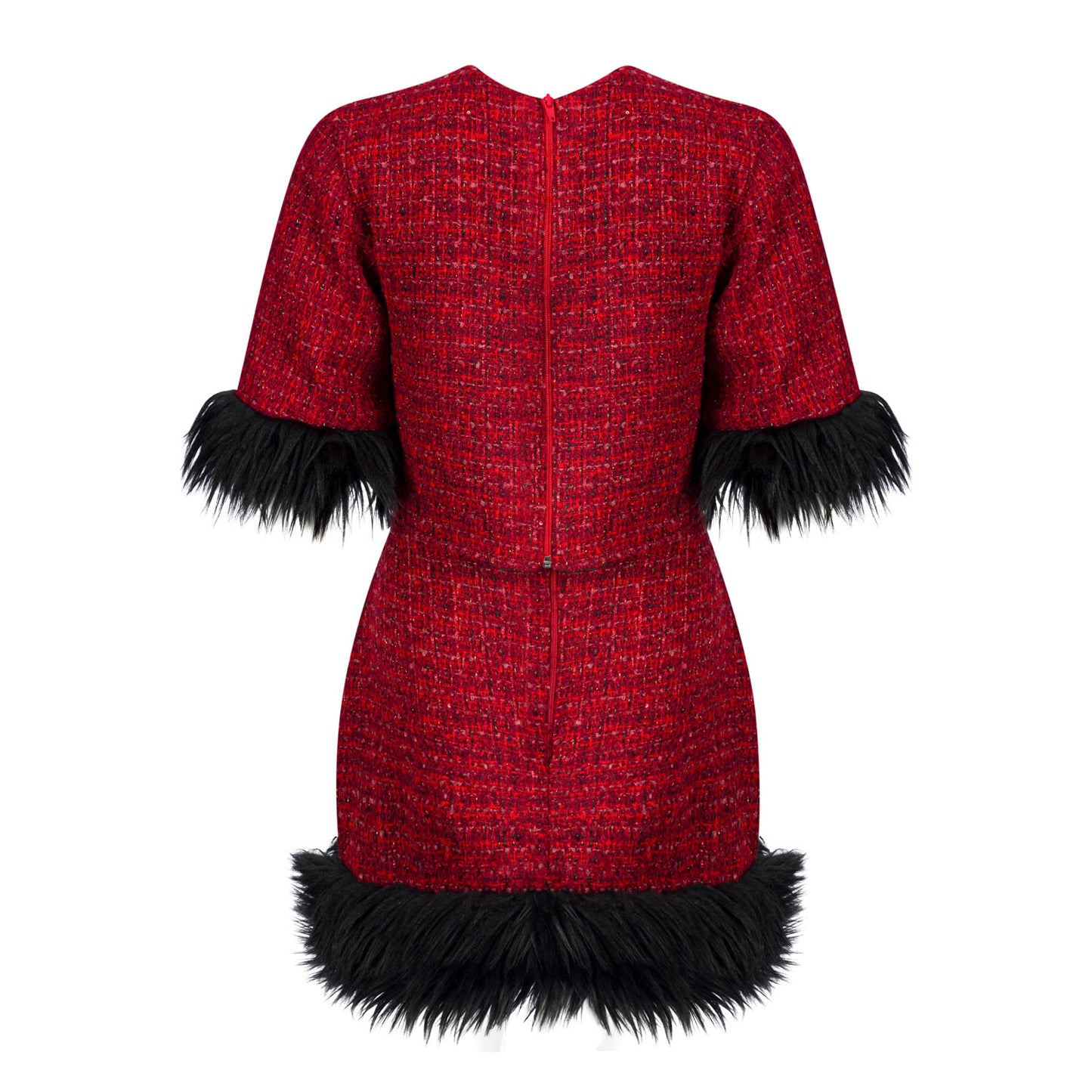 Chantel Tweed Mini-Skirt with Faux Fur Trim – House of Nala by AFI
