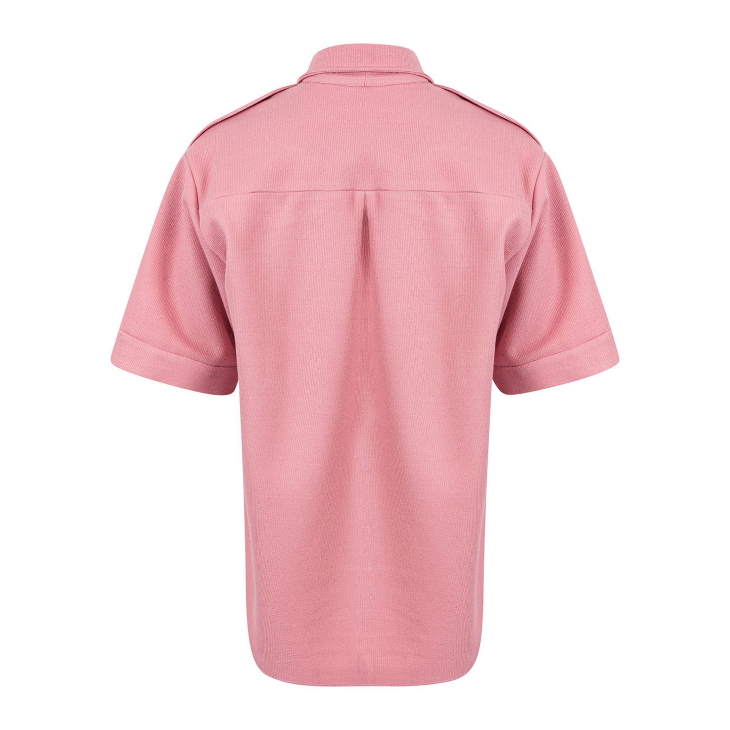 Mauve Boxy Knit Short Sleeve Shirt