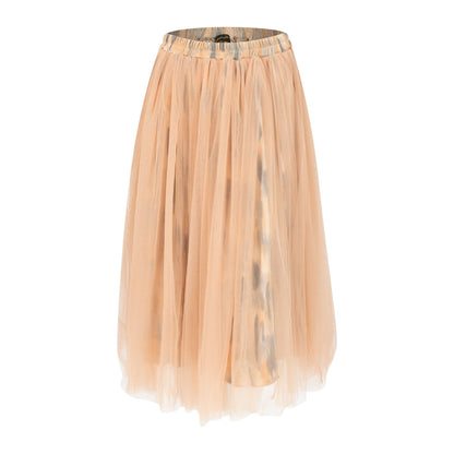 Tulle Skirt With Printed Lining
