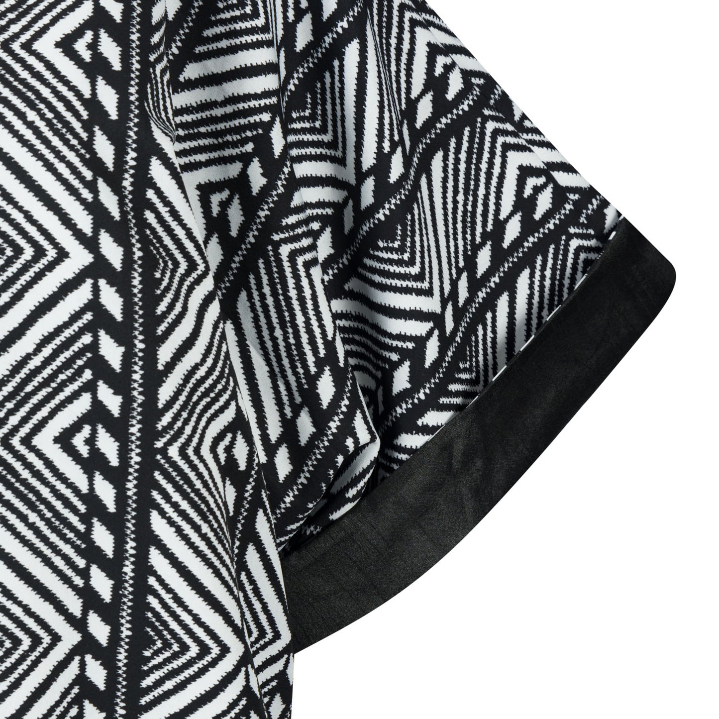Printed Mansa CrewNeck Reversible Coat with Side Entry Pockets