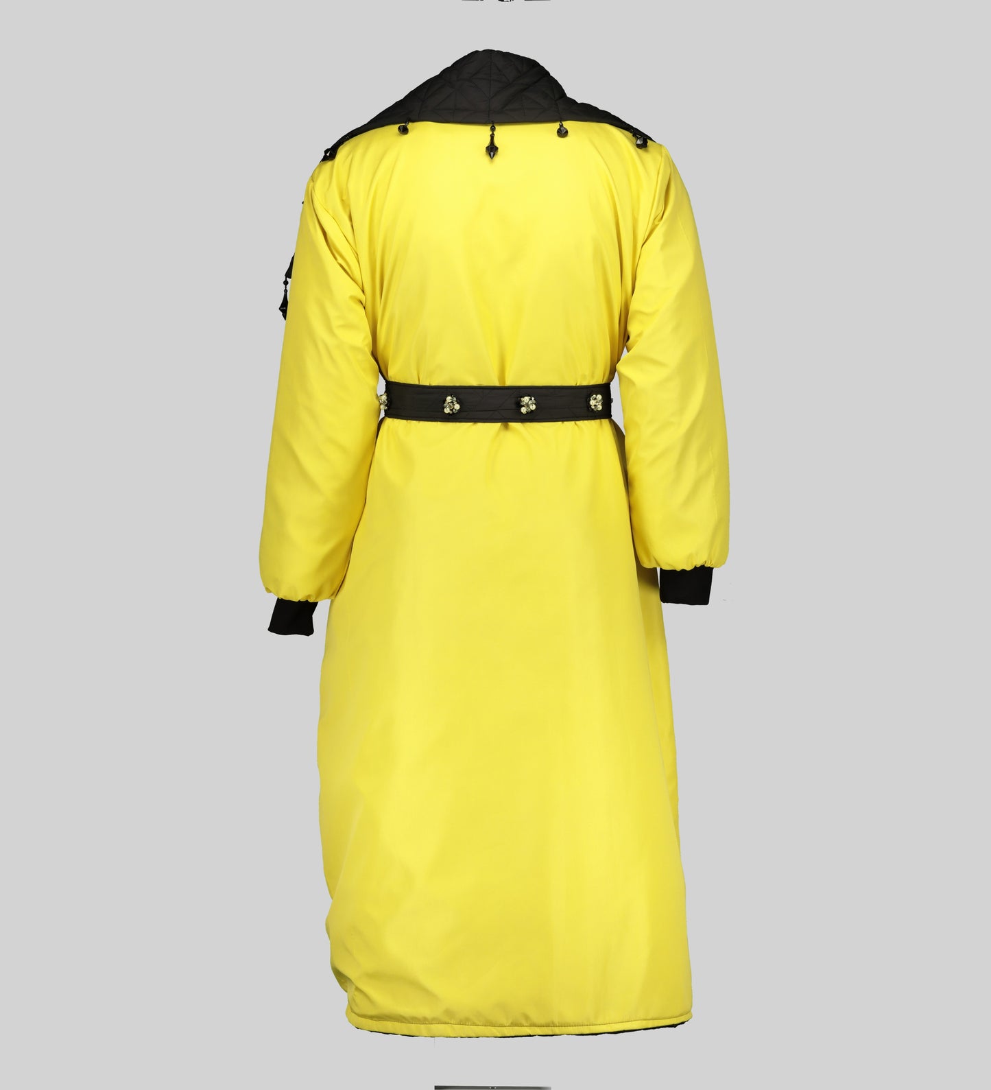 Reversible Armour Embellished Jacket Black/Yellow
