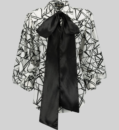 Aisha Long Sleeve Blouse with Tie