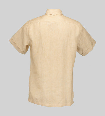 Irish Linen Short Sleeve Pintuck Shirt