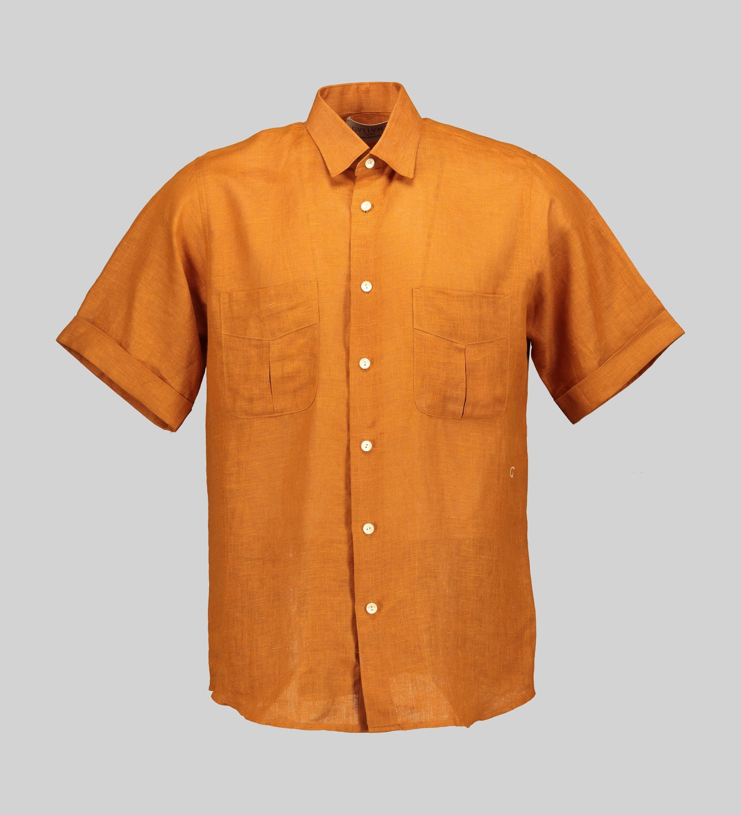 Orange shot sleeve Safari Shirt