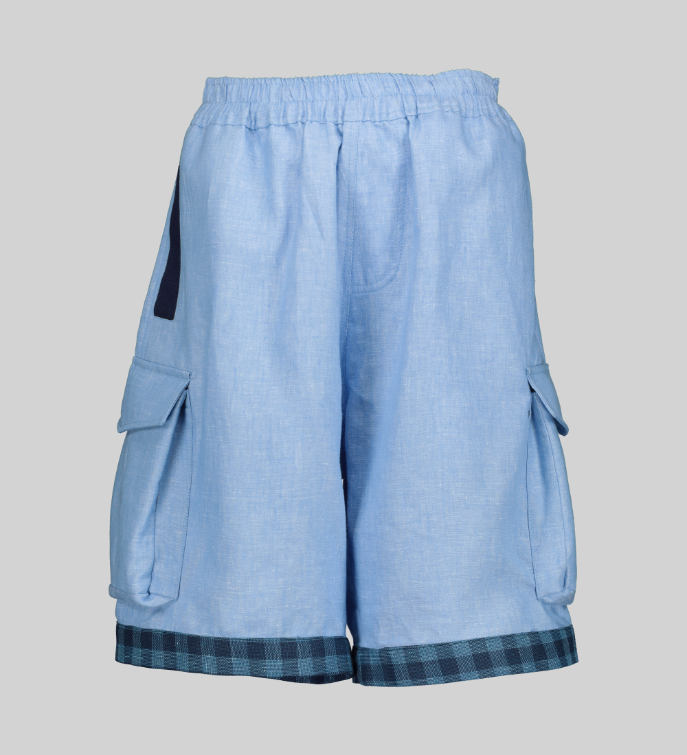 Men's Turn Up Linen Shorts