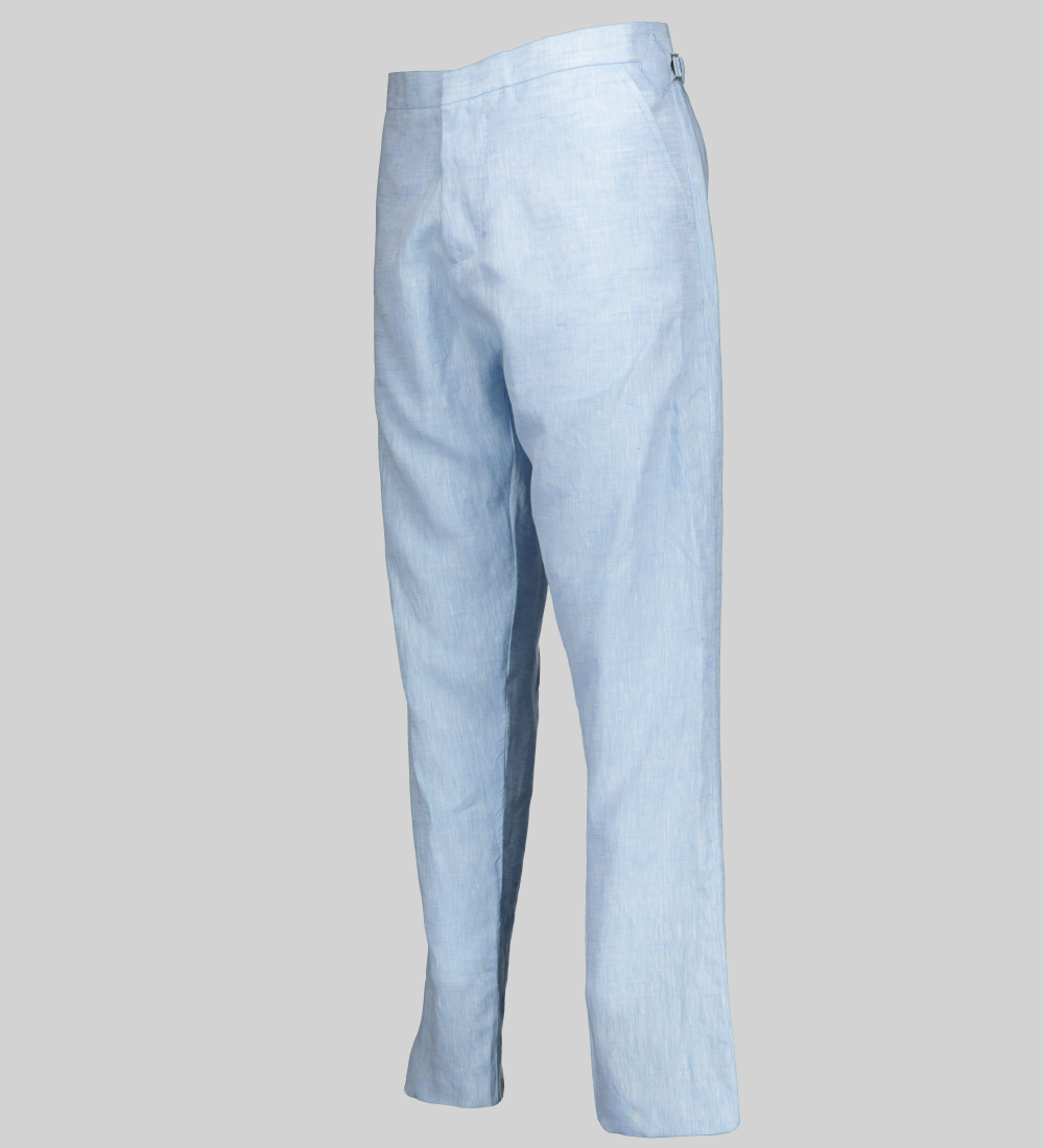 Men's Light blue Formal Linen Pants