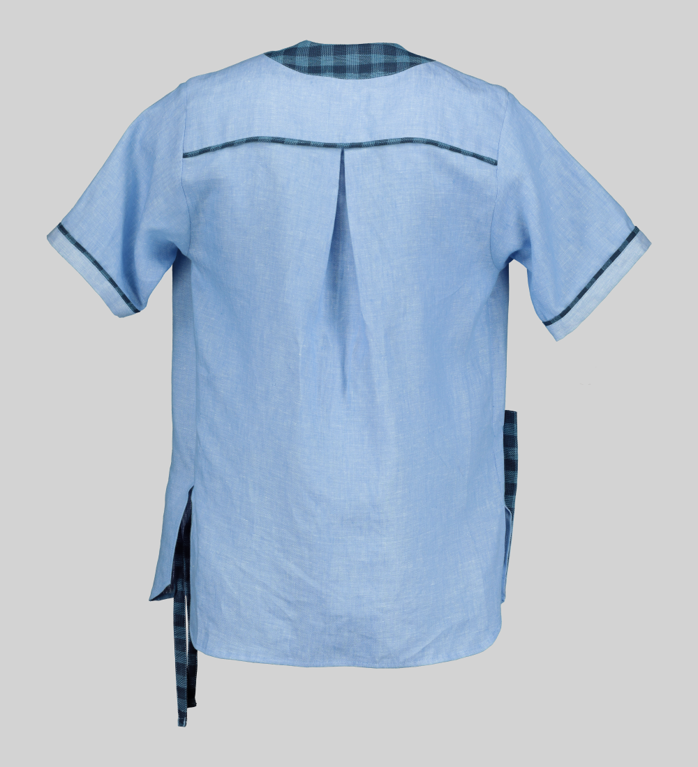 Men's Short Sleeve Wrap Over Shirt