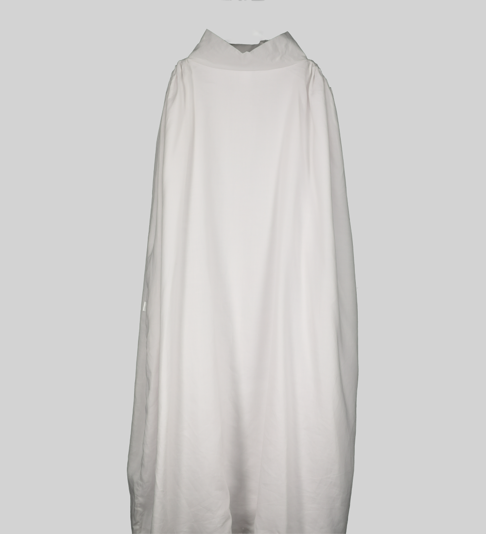 Kubwa maxi dress collared (white)