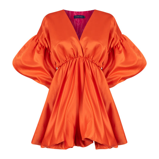 Orange Naomi Bubble Dress