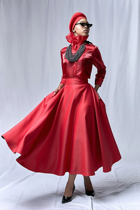 A-Line Red Skirt