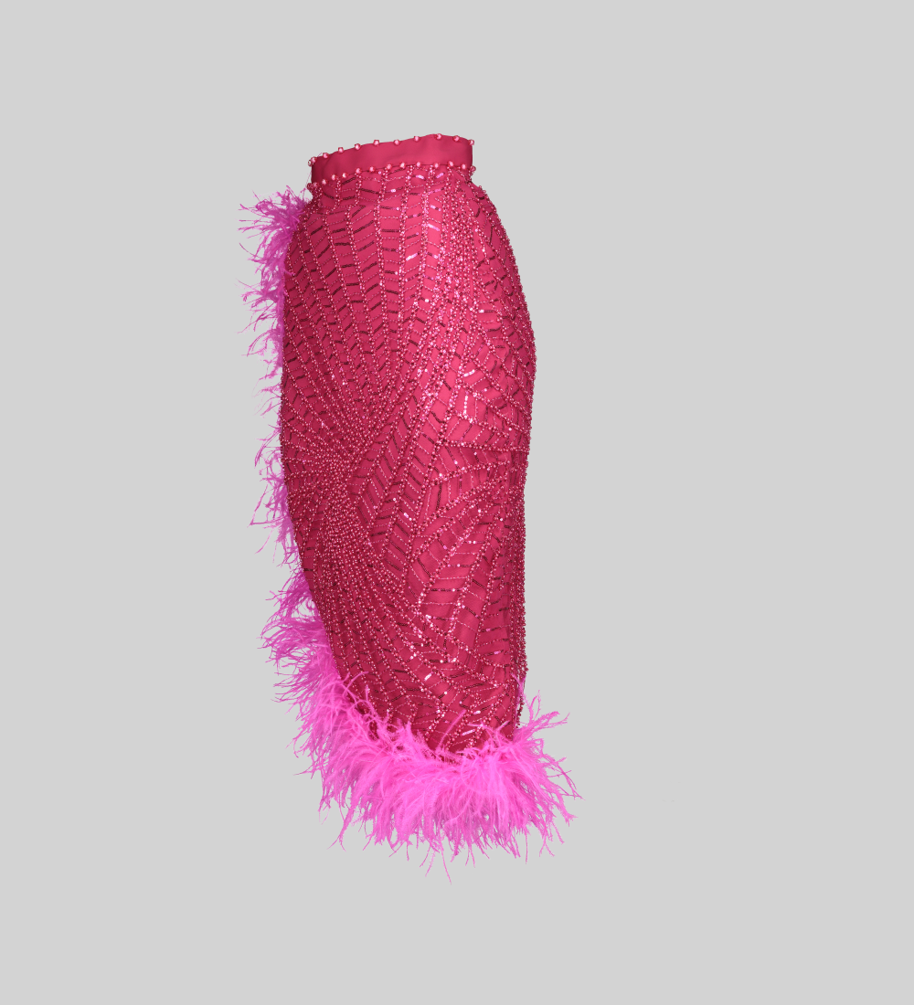 Bloom pink skirt