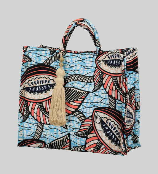 Thuli Leaf Seed Print Tote Bag with Pouch