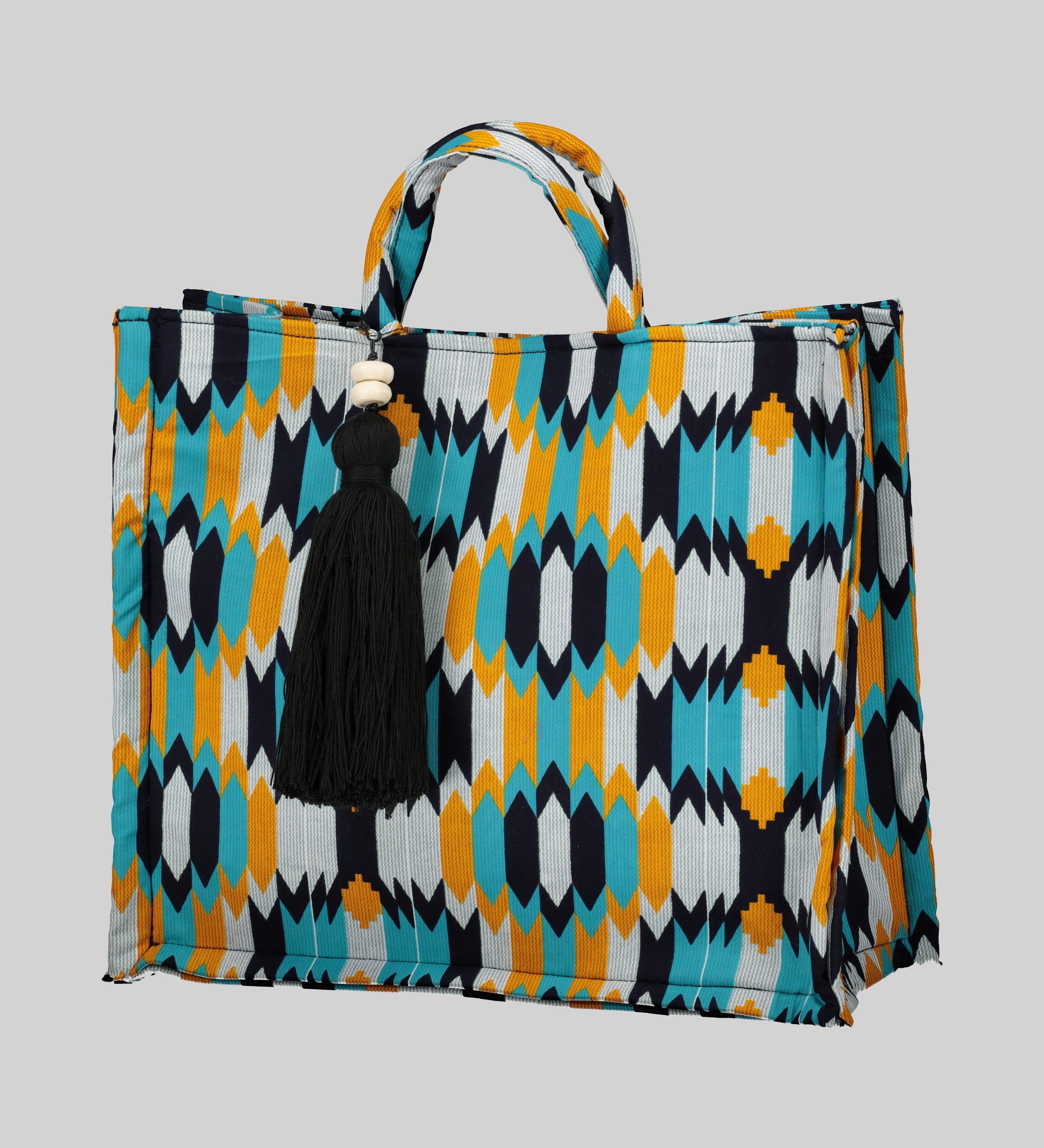 Thuli Geometric Print Tote Bag With Pouch Zinhle Designs