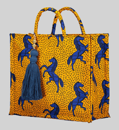 Thuli Horse Print Tote Bag with Pouch