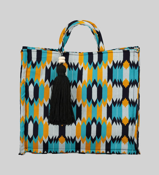 Thuli Geometric Print Tote Bag With Pouch