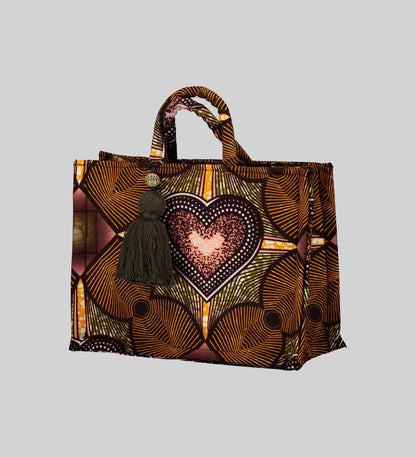 Thuli Abstract Tinee Tote Bag with Pouch Zinhle Designs