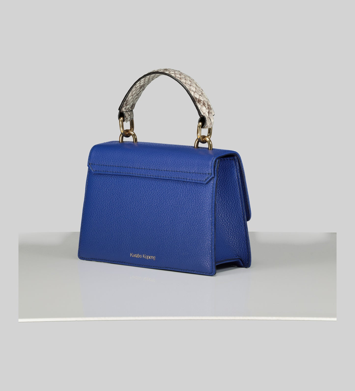 Lesedi Python Mini Handbag Royal Blue