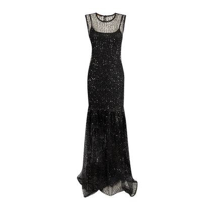 Black Long Sequined Dress