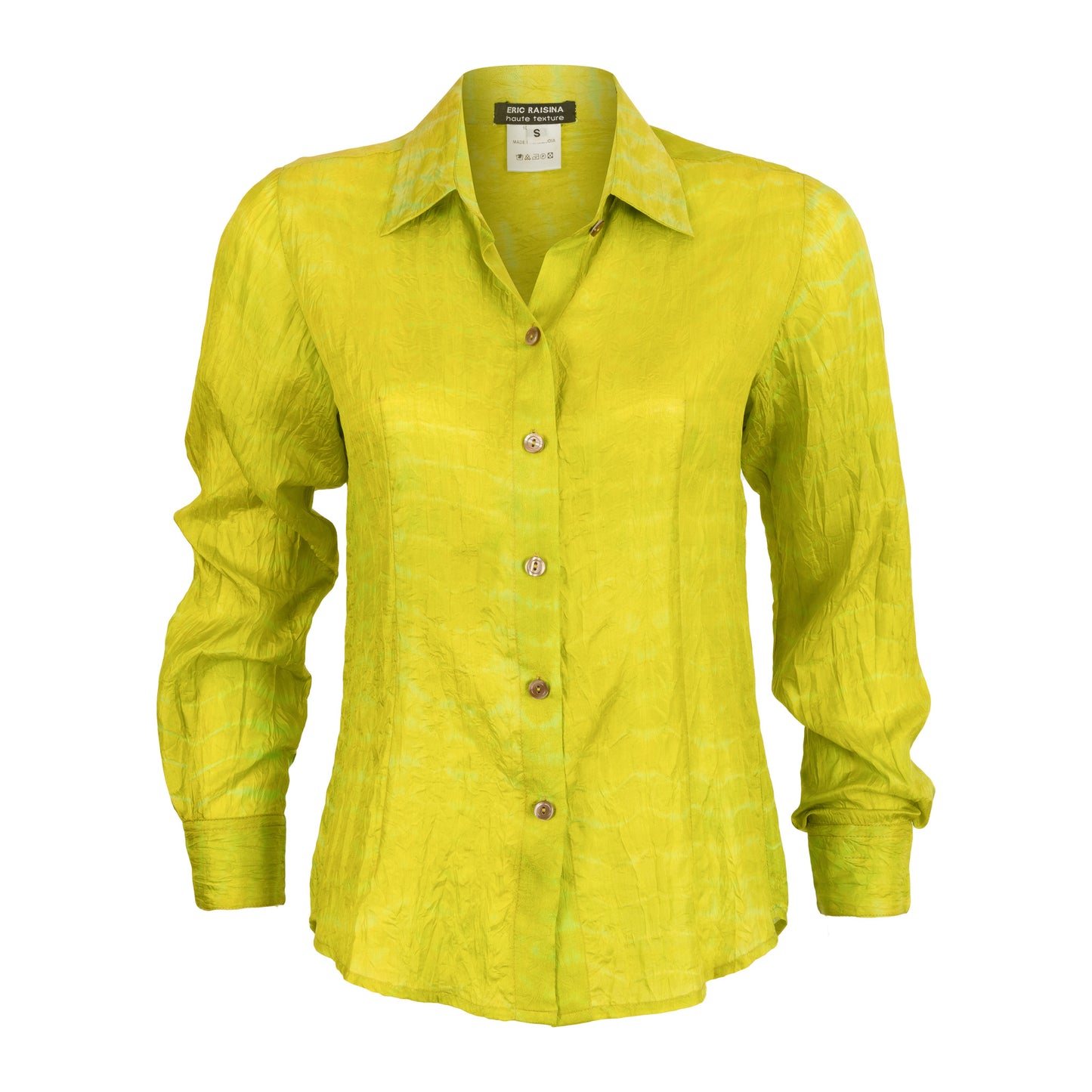 Yellow Silk Tie & Dye Shirt