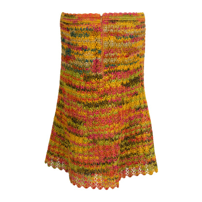 3/4 Multi Yellow Crotchet Skirt