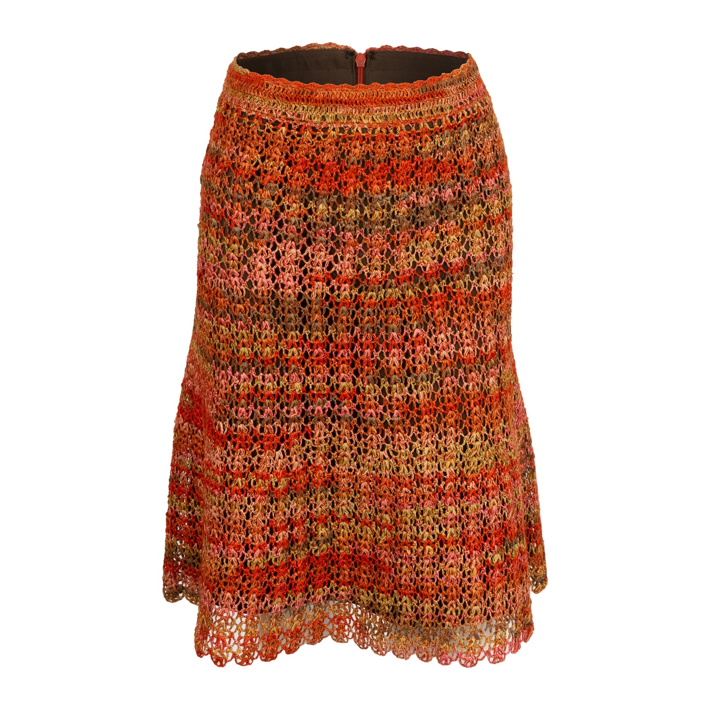3/4 Multi Orange Crotchet Skirt