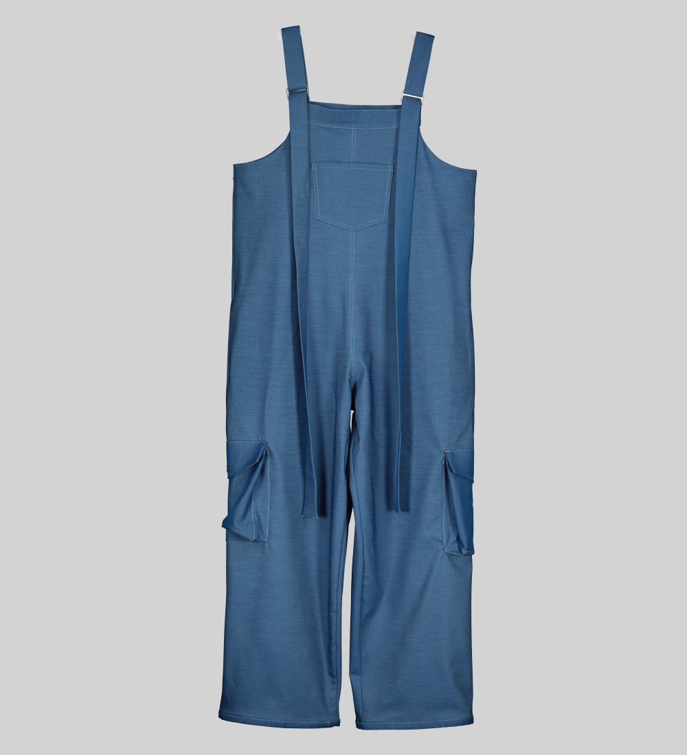 Men's Denim Dungaree with Cargo Pockets