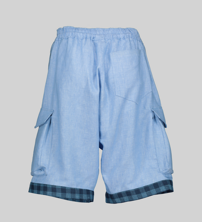 Men's Turn Up Linen Shorts