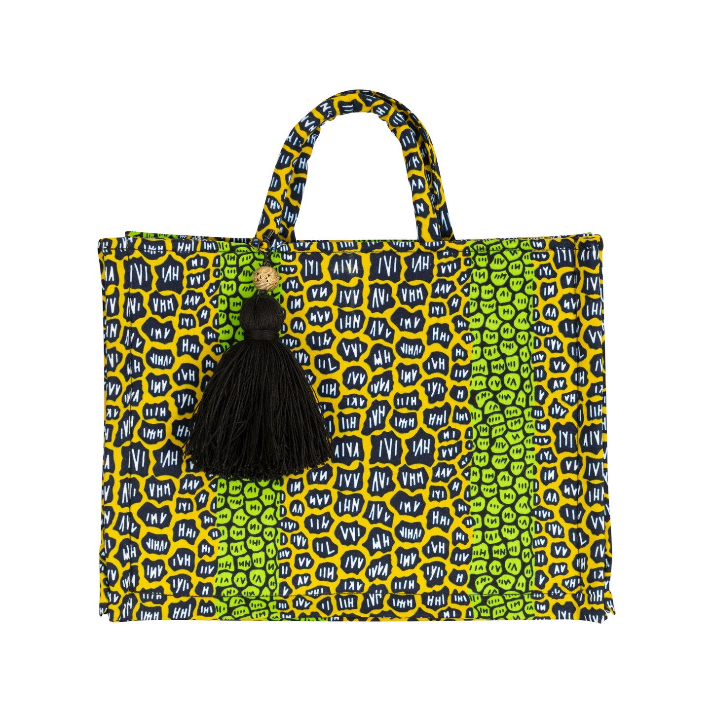 Yellow and Green Tinee Tote Bag